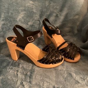 Black Swedish Hasbeens sandals 37